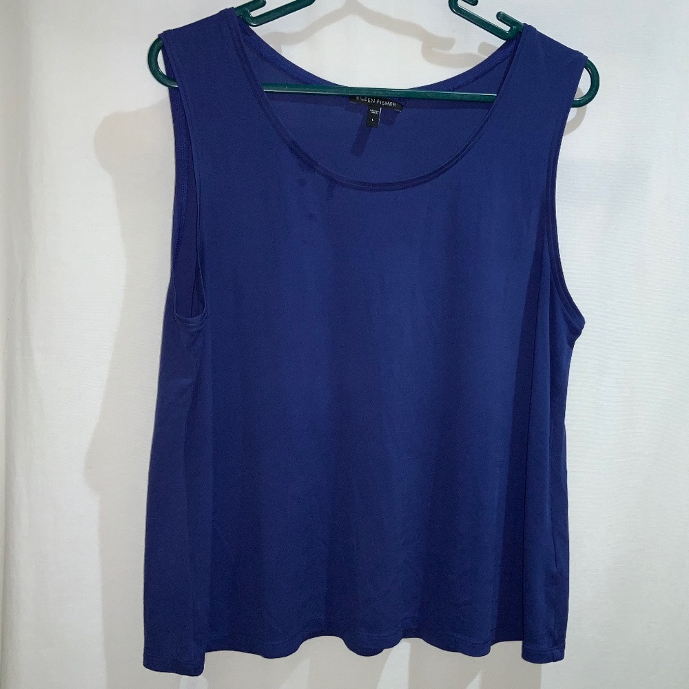 Eileen Fisher 100% Silk shell tank sleeveless  Sz L